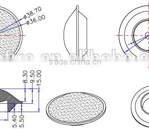 35mm Above COB Lens 60 Degrees for Imitation Lumens LED COB XPE/XBD/XPG (Ilenstech01ED-DBxxF) thumbnail-2