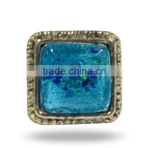 Metal & Glass Square Knob (Pink) thumbnail-4