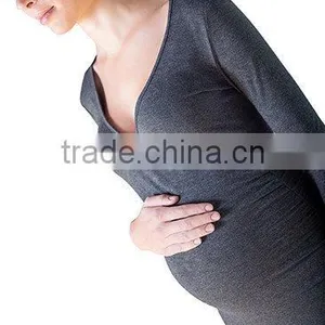 Grey Pregnant Women Maternity Crossover Dress,Nursing Dress, Maternity Clothes thumbnail-3