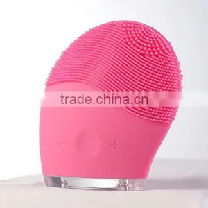 Rechargeable Ultrasonic Face Brush,Quimat Skin Care Tools Natural Silicone Facial Cleansing Brus thumbnail-1