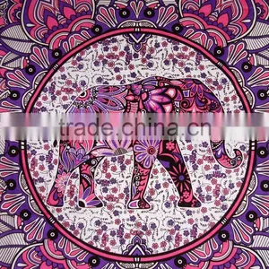 Indian Tapestry Wall Hanging Hippie Elephant Mandala Bedspread Ethnic Throw Art India Gift thumbnail-3