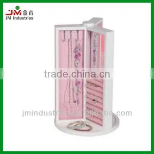 Modern Elegant Standing Swivel Wooden Hanging Jewelry&Accessories Armoire thumbnail-1