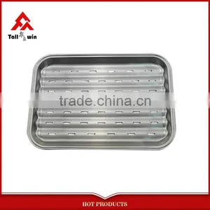 14.5''flat Square BBQ Grill Topper,bakeware,stainless Steel Kitchen Tools thumbnail-1