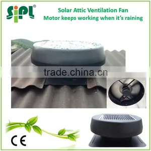 High Efficient Flat Embedded Solar Panel 12'' Air Duct Turbine Solar Attic Ventilation Fan thumbnail-3