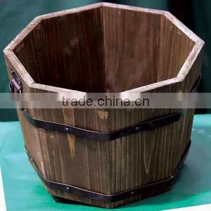 Set of 5 Octagonal Wooden Barrel thumbnail-1