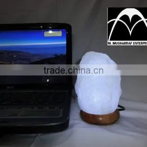 Himalayan Rock Salt USB Tiny WHITE Lamps NATURAL thumbnail-4