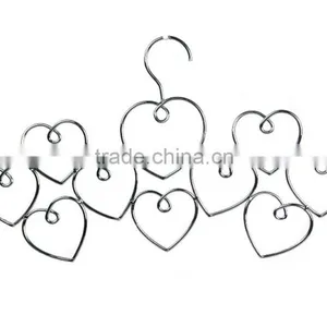 10-loop Belt Tie Bra Scarf Hanger and Multi-Purpose Closet Space Saving Organizer Holder, Chrome thumbnail-2