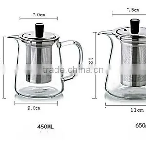 Glass Tea Pot With Tea Strainer Pots With Strainer Lids Glass Infusion Tea Pots thumbnail-4