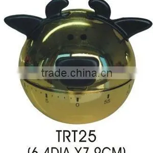 Golden Color Plastic Bull Shape Countdown Mechanical Timer/kitchen Timer thumbnail-1