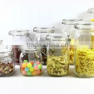 Damp Proof Glass Cookie Jar With Clip Top thumbnail-2