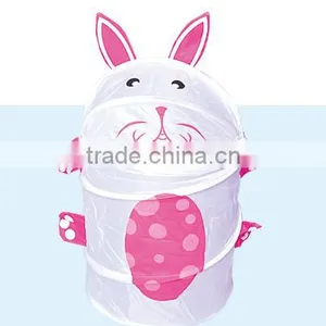 Folding Fabric Pop Up Rabbit Pattern Laundry Hamper thumbnail-1