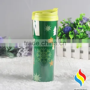 16OZ Double Wall Plastic Insulated Coffee Mug With Paper Insert thumbnail-4