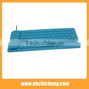 Silicon Waterproof Flexible Keyboard USB Soft Foldable Keyboard Roll Up Keyboard thumbnail-3
