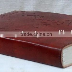 Handmade Vintage World Map Embossed Leather Diary thumbnail-3