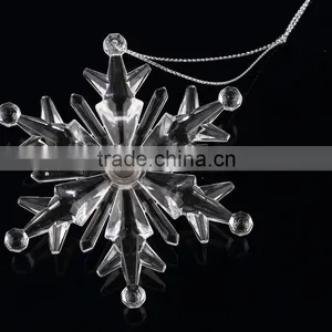 Led 7colors Light Plastic Acrylic Christmas Snowflake Ornament thumbnail-4