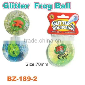TPU Glitter Bouncing Ball With Frog thumbnail-1
