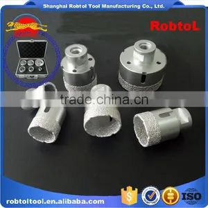 M14 Vacuum Brazed Diamond Core Drill Bits Set Kit Dry Wet Grinder Hole Saw Boring Granite Marble Ceramic Tile Porcelain Stone thumbnail-2