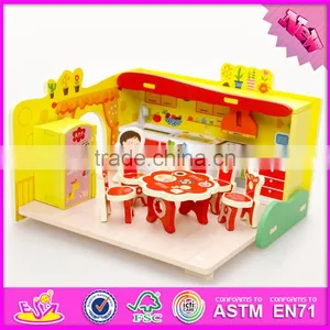 2017 New Design Children Pretend Play Wooden Diy Kitchen Toy W03B058 thumbnail-2