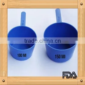Wholesale 100ML 150ML Large Disposable Water Plastic Measuring Scoop With Long Hoder, OEM Plastic Measuring Scoop Shenzhen Maker thumbnail-1