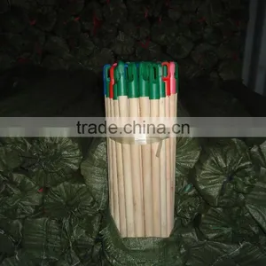 Colorful Plastic Cap Wooden Broom Handle thumbnail-3