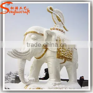 2016 China New Design Fiberglass Statue Animal Elephant Statue for Sale thumbnail-3