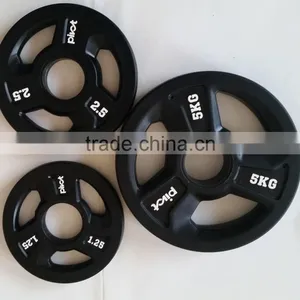 3 Holes Commercial PU Bumper Plates Weight Plate thumbnail-3