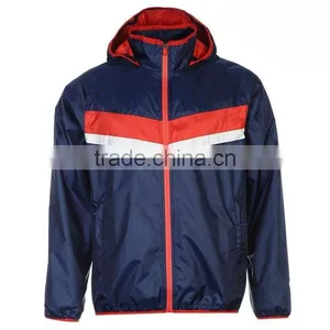 100% Polyester Mock Neck Collar Lightweight Wind Breaker thumbnail-1