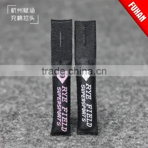 Woven Zipper Puller Design With Logo For Clothes thumbnail-4