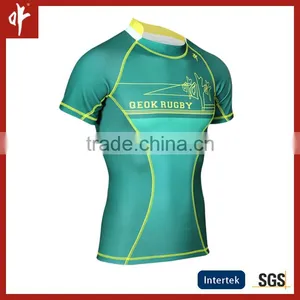 Heat Transfer Uniforms, Green Live Style,Custom Rugby Jerseys thumbnail-1