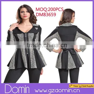 2014 New Arrival Ladies'Long Sleeve Blazer / Jacket With Flare Hem thumbnail-1