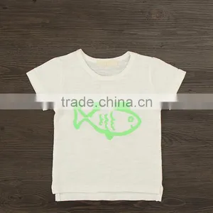 Comfortable Girls Cotton T-shirts With Fish Printer thumbnail-5