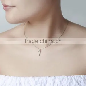 Quality Guarantee 9K Gold Jewelry Locket Diamond Necklace thumbnail-5