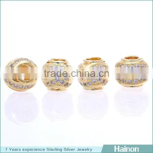 Pave Diamond Jewelry .925 Sterling Silver Diamond Pave Beads Findings Gemstone Pave Beads Findings thumbnail-1