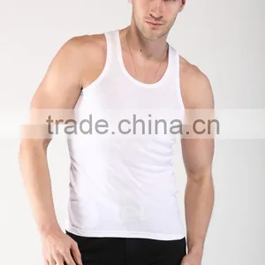 Plain White Cotton Tank Top Vest thumbnail-1
