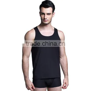 Custom Made Sports Gym Black Plain Mens Tank Tops thumbnail-1