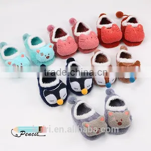 New Design Coral Fleece Cute Cartoon Baby Socks Soft Animal Pattern Boys Girls Floor Baby Socks thumbnail-1