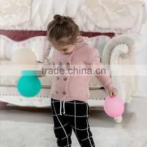 S17680A Wholesale Cotton Knitted Cardigan Girls Sweater Designs for Kids thumbnail-3