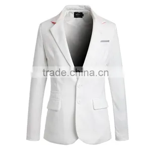 1 pc Turn Down Collar Bussiness New Design Long Sleeve Solid 4 Colors for Choice Mens Blazer Jacket thumbnail-1
