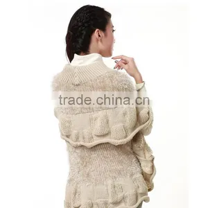2016 Latest Design Spring Smiles Batwing Sleeve Free Size Korean Style Half Sleeve Loose Knit Cardigan Latest thumbnail-6