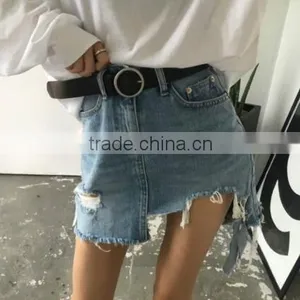 Runwaylover 4961sexy Ripped Sexy Hole Denim Skirt thumbnail-3