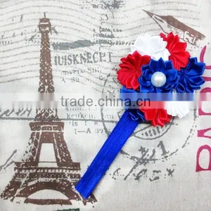 Classic Red White and Royal Blue PATRIOTIC HEADBAND FOR Baby Hair Accessories thumbnail-1
