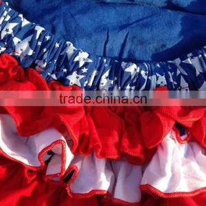 2015 New Baby Girls Kids Baby Girls Kid 4th of July Patriotic Bubble Romper With Matching Necklace and Headband Set thumbnail-3