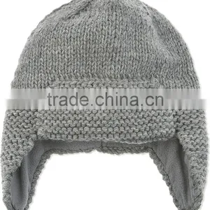 2017 New Style Custom Baby's Knitted Fashion Baby Winter Hats 100% Soft Cotton Caps for Newborn Children thumbnail-5