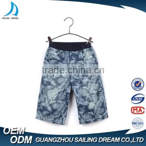 Hot Summer 2-8 Years Short Jeans Child Clothing Boys Denim Shorts Flower Pattern Printed Kids Short Pants thumbnail-1