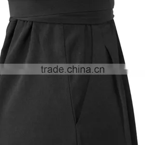 Fashion One Piece V Neck Sexy Sleeveless Wide Leg Ladies Jumpsuit For Wholesale 2017 thumbnail-4