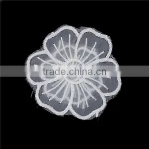 Polyester & Acrylic Patches DIY Scrapbooking Craft Flower White Custom Appliques thumbnail-2