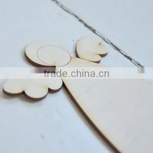 Lovely Christmas Ornament Angel Decor DIY Wood Craft thumbnail-3