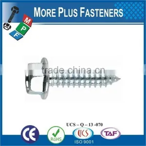 Made in Taiwan Bright Zinc Stainless Steel Zinc Plated Flange Hex Taping Screw thumbnail-2