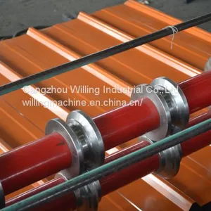 High Standard Hot Selling Galvanized Trapezoidal Roof Sheet Roll Forming Machine thumbnail-2