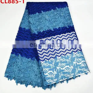 Heavy Cotton Lace Fabrics African Water Soluble Fabric Beauty Guipure Cord Lace Fabric Cotton/Nylon thumbnail-1